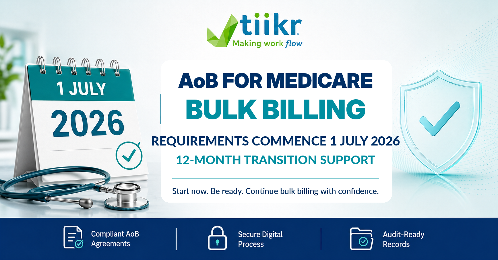 Medicare Assignment of Benefit (AoB) requirements for bulk billing from 1 July 2026