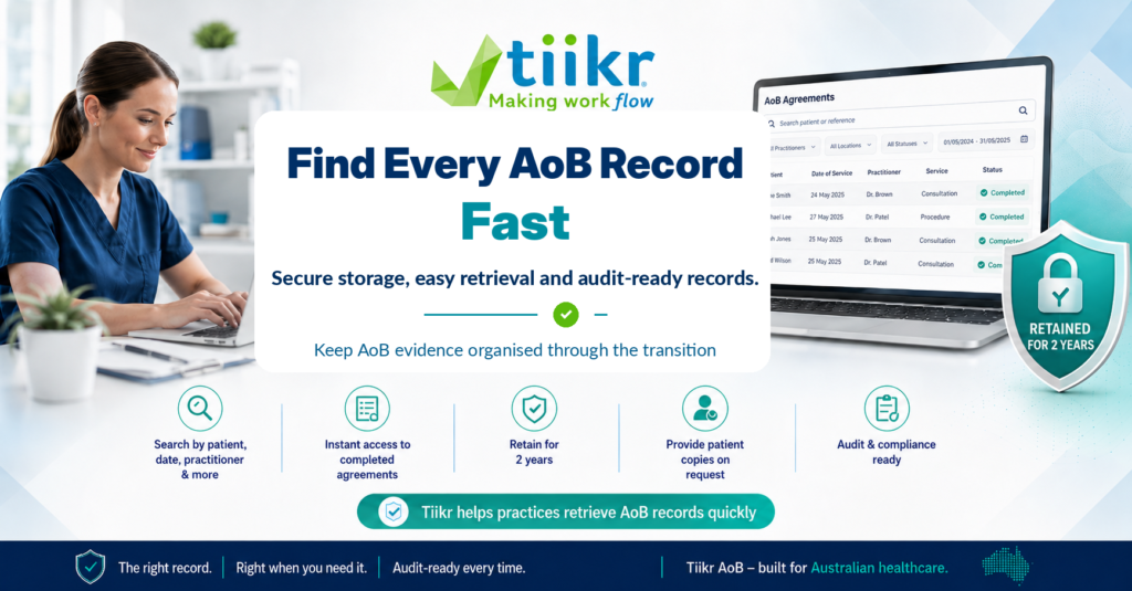 How medical practices can store, retain and retrieve Medicare AoB records